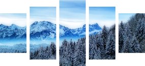 Quadri 5 pezzi – Montagne ghiacciate