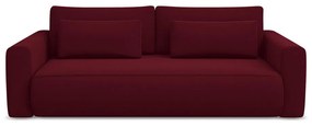 Divano burgundy allungabile/con contenitore con rivestimento in velluto 238 cm Kapua – Makamii