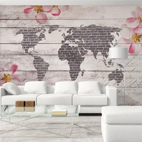 Fotomurale  Romantic World  Colore Grigio, Dimensioni e Misure 150x105