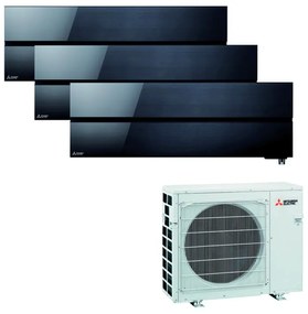 Condizionatore a muro multisplit MITSUBISHI ELECTRIC LN 9 + 9 + 12 23000 BTU classe raffreddamento A++, nero