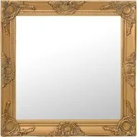 Specchio da Parete Stile Barocco 60x60 cm Oro cod mxl 67466