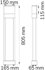 Wofi 12226 - LED Numero civico DIEGO LED/10,5W/230V 3000K IP54