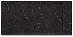 Piatto doccia SENSEA in resina Neo nero L 90 x L 160 x H 3 cm opaco effetto marmo