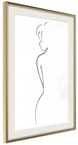 Poster  Silhouette  Cornice Quadri Cornice d'oro con passe-partout, Larghezza x Altezza Home decor 20x30