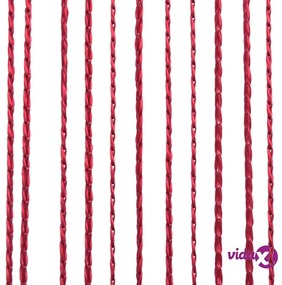 vidaXL Tende a Filo 2 pz 140x250 cm Rosso Bordò