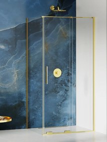 New Trendy Smart Light Gold box doccia 100x100 cm quadrato oro lucida/vetro trasparente EXK-4230