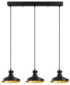 Lampadario nero con paralume in metallo Berceste – Opviq lights
