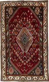 Shiraz Tappeto 130x220 Rosso (Iran) Annodato A Mano