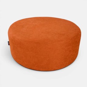 Pouf Tondo Dante L70 cm in Tessuto Antimacchia ARANCIO