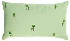 Kave Home - Fodera cuscino Llaru 100% cotone funghi verde 30 x 50 cm