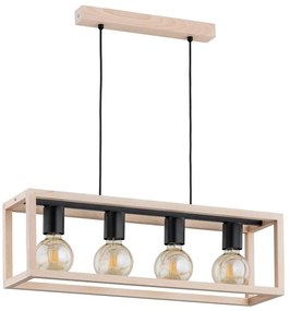 Lampadario a sospensione con filo PAKO 4xE27/15W/230V beige