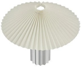 Lampada da tavolo bianca/argentata con paralume in tessuto con intensità regolabile (altezza totale 36 cm) Taite – Blomus