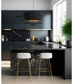 Duolla - Lampadario a sospensione con filo KOBO 1xE27/15W/230V diametro 45 cm nero/oro