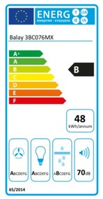 Cappa Classica Balay 3BC076MX 75 cm 590 m3/h 70 dB 220W Acciaio