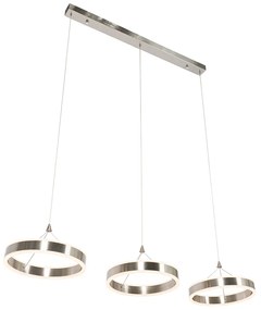 Lampada a sospensione in acciaio rettangolare con LED dimmerabile a 3 livelli 3 luci - Lyani