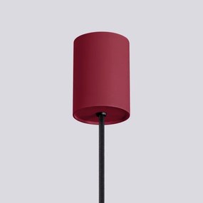 Sollux SL.1749 - Lampadario a sospensione con filo HALO 1xG9/8W/230V diametro 12 cm rosso