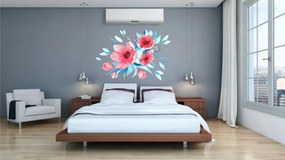 Adesivo decorativo da parete con fiori 120 x 240 cm