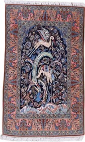 Isfahan Tappeto 120 x 190 (Iran) Annodato A Mano
