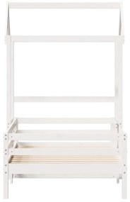 Giroletto con tetto bianco 100x200 cm in legno massello di pino