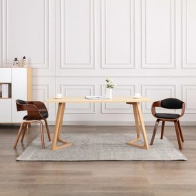 Sedie Da Pranzo 2 Pz İn Legno Piegato E Similpelle /