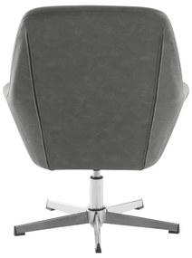 Poltrona in similpelle grigia Naomi - Støraa