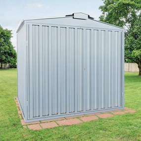 Casetta da giardino SAPIL New York in acciaio grigio chiaro, superficie interna 4.2 m² e spessore parete 40 mm, senza pavimento