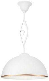 Lampadario a sospensione con supporto rigido RETRO II 1xE27/60W/230V bianco