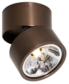 Faretto moderno rotondo orientabile bronzo scuro - Go Nine