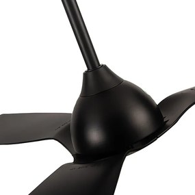 Ventilatore a soffitto Ø132 cm IP44 nero con telecomando
