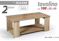 Tavolino basso da salotto rovere cm 100x 50 x 40 h