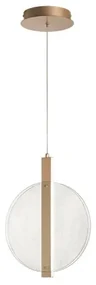 Lampada a sospensione LED JUIS in vetro texturizzato ORO Piccolo