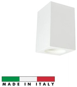 Applique da Soffitto in Gesso Pitturabile 70x70x130mm 1xGU10
