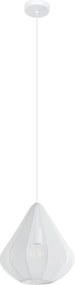 Lampadario Design Dolwen bianco paralume bianco E27 Ø33.5cm EGLO
