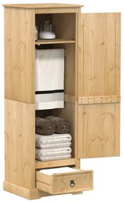 Armadio Corona 55x50x170 Cm İn Legno Massello Di Pino /