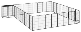 Box Cani 38 Pannelli Nero 50x100 Cm Acciaio Verniciato Polvere /