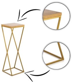 Portafiori LOFT 70x24 cm oro/marrone