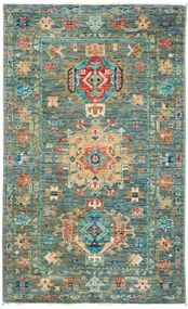 Samarkand Tappeto orientale 80x120 Verde (Pakistan) Annodato A Mano