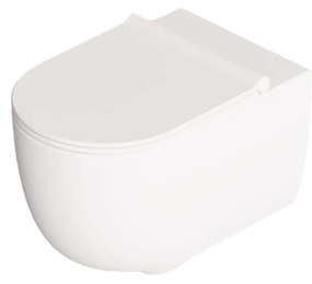 Wc Sospeso Senza Brida Alice Ceramica "Unica 55" Bianco Opaco