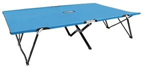 Lettino Prendisole Pieghevole Due Persone Blu İn Acciaio /