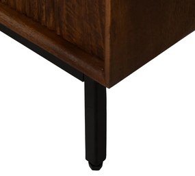 Libreria marrone in mango massiccio 60x190x30 cm Sagara – Ixia