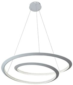 Lampadario LED moderno Up bianco Ø82cm, luce naturale 7380 lumen, NOVECENTO