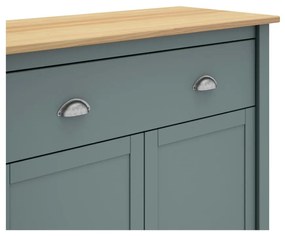 Cassettiera verde polveroso in pino massiccio 90x110x40 cm Misti – Marckeric