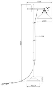 Globo 15053S - Lampada da terra LENIUS 1xE27/60W/230V