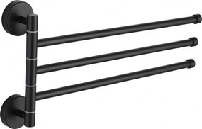 Mexen appendiabiti girevole triplo per asciugamani, nero - 7039243-70