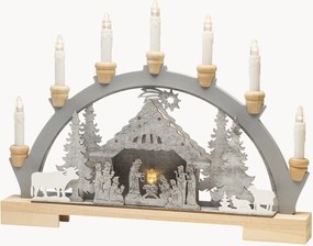 Candeliere natalizio a LED in legno di pino con funzione timer Crib