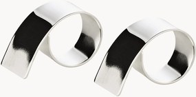 Set di 2 portatovaglioli argentati Volute