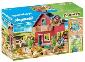 Playset Playmobil 71248 Country Furnished House with Barrow and Cow 137 Pezzi