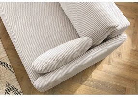Divano beige allungabile con rivestimento in velluto a coste 211 cm Marcel – Bobochic Paris