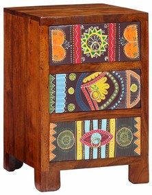Comodino 40x40x60 Cm İn Legno Massello Di Acacia /