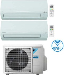 Climatizzatore Condizionatore Daikin SIESTA Wi-Fi Dual Split 12000 + 12000 BTU con U.E. 2AMXF50A Classe A++/A+